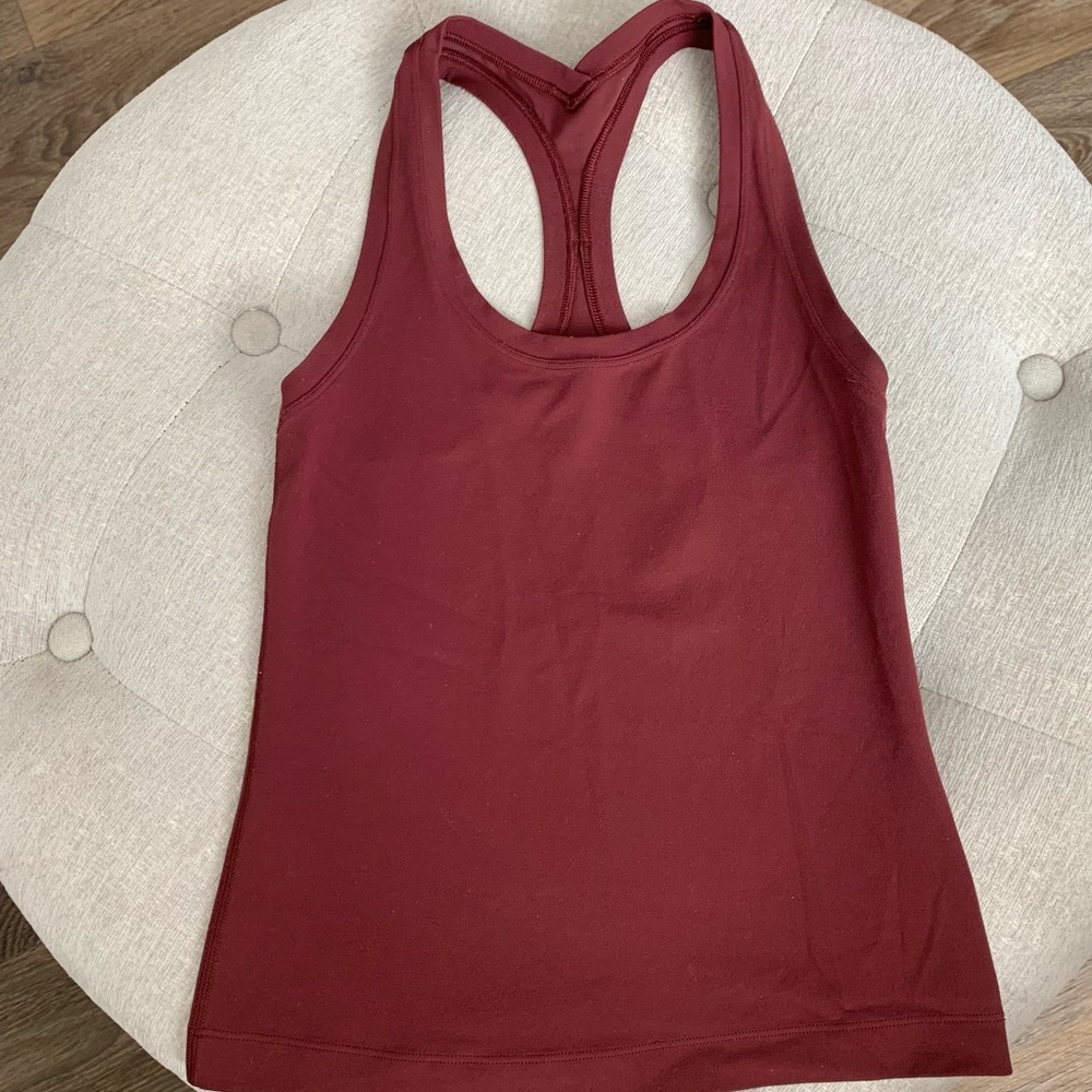 Lululemon Cool Racerback Short Top Color Red Merlot size 2